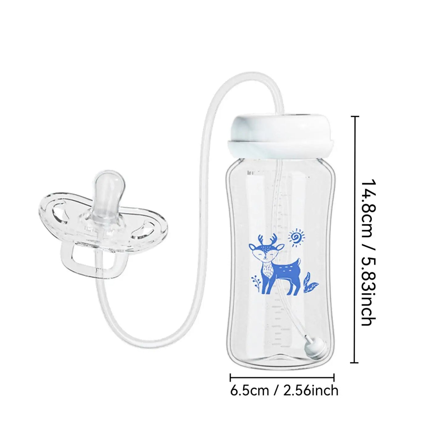 Hands Free PP Baby Feeding Bottle with Tube Anti-Colic Nursing System, Bpa Free