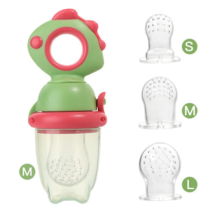 Rotating Push-type Food Grade Silicone Fruit and Vegetable Feeder