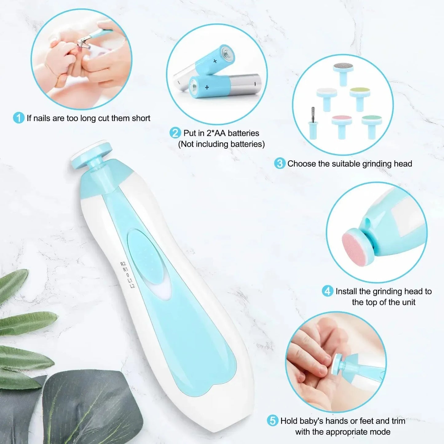 Multifunctional Electric Baby Cutter Trimmer Manicure Tool