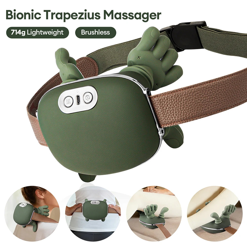 Neck Shoulder Massager N7 Kneading Massager Shawl 3-Level Modes Neck Cervical Waist Leg Body Muscles Massage Pillow