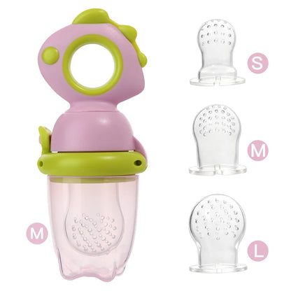 Rotating Push-type Food Grade Silicone Fruit and Vegetable Feeder