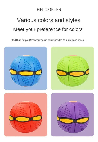 Outdoor Fun Toys Boy Girls Flying Saucer Ball Magic Deformation UFO with NO Led Light