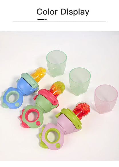 Rotating Push-type Food Grade Silicone Fruit and Vegetable Feeder