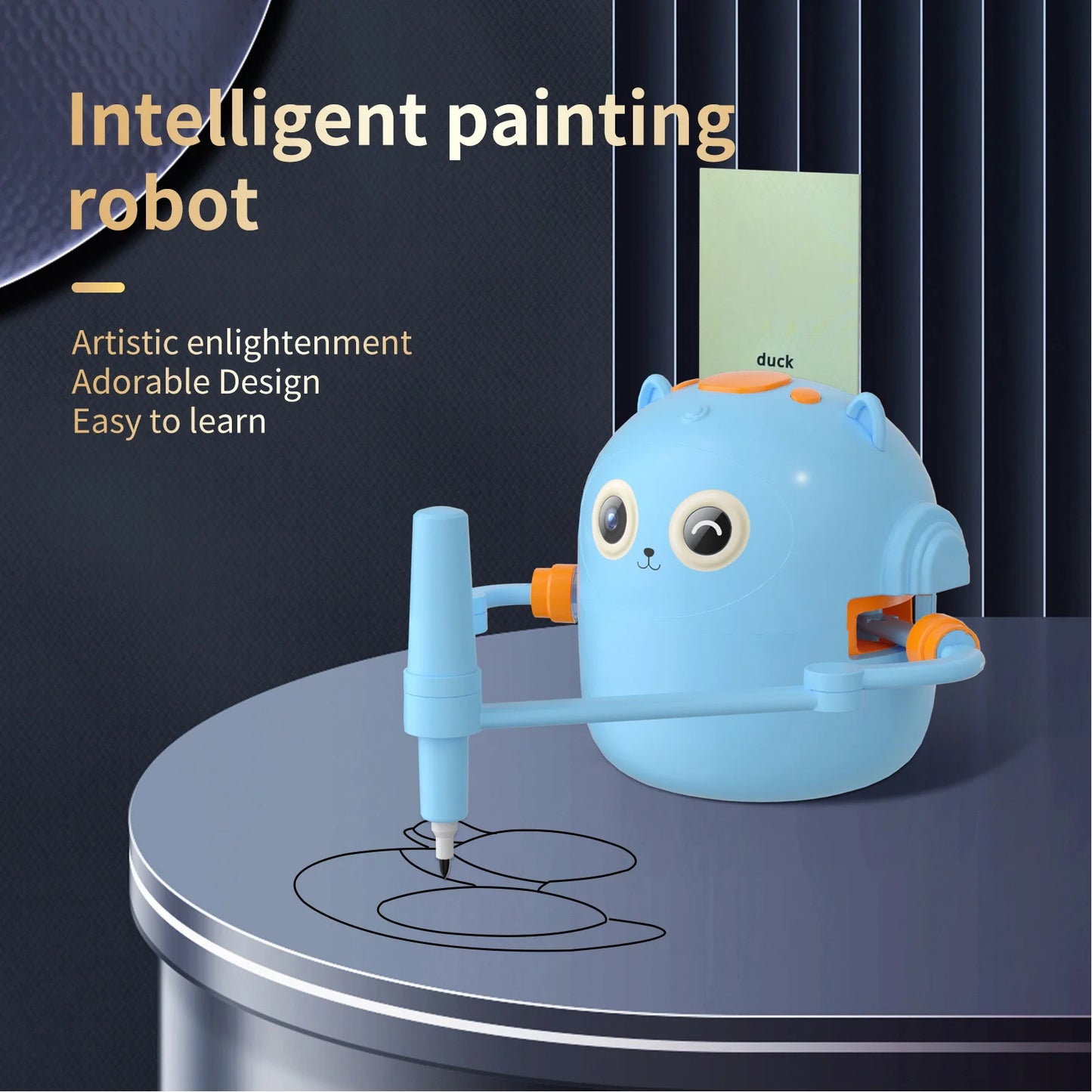Interactive Educational Drawing Robot for Kids with 100 Cards Automatic Painting Robot Early Education Toy