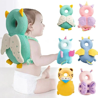 Head Back Protector Baby Protect Pillow Learn Walk Head Protector Cushion Anti Fall Backward Cap Carry Cartoon Kids Safe