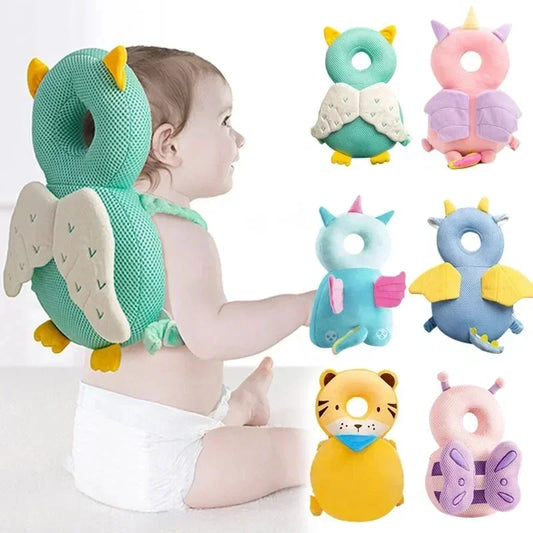 Head Back Protector Baby Protect Pillow Learn Walk Head Protector Cushion Anti Fall Backward Cap Carry Cartoon Kids Safe