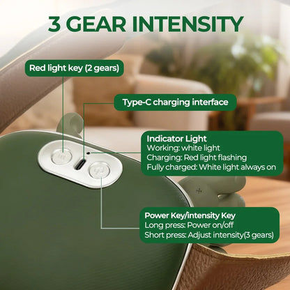 Neck Shoulder Massager N7 Kneading Massager Shawl 3-Level Modes Neck Cervical Waist Leg Body Muscles Massage Pillow