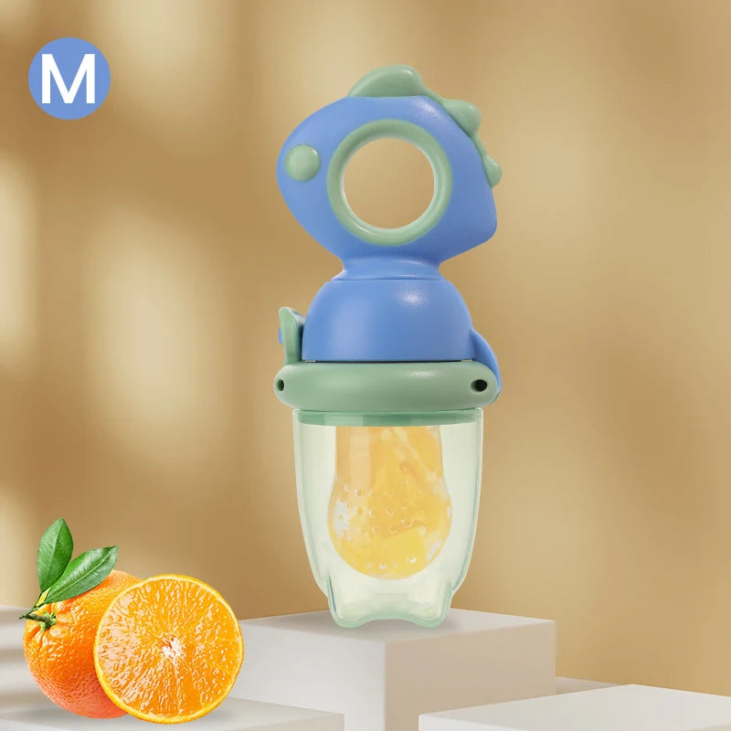 Rotating Push-type Food Grade Silicone Fruit and Vegetable Feeder