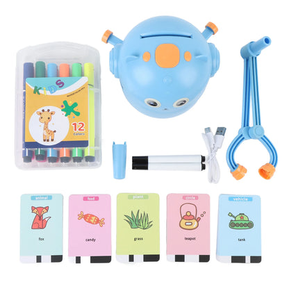 Interactive Educational Drawing Robot for Kids with 100 Cards Automatic Painting Robot Early Education Toy