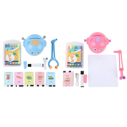 Interactive Educational Drawing Robot for Kids with 100 Cards Automatic Painting Robot Early Education Toy