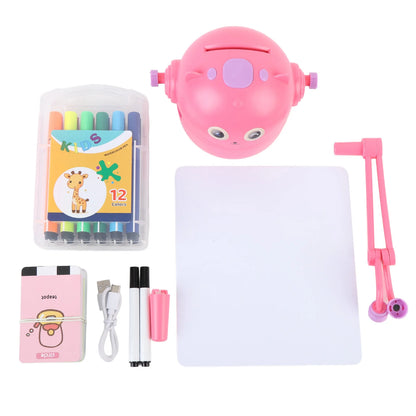 Interactive Educational Drawing Robot for Kids with 100 Cards Automatic Painting Robot Early Education Toy