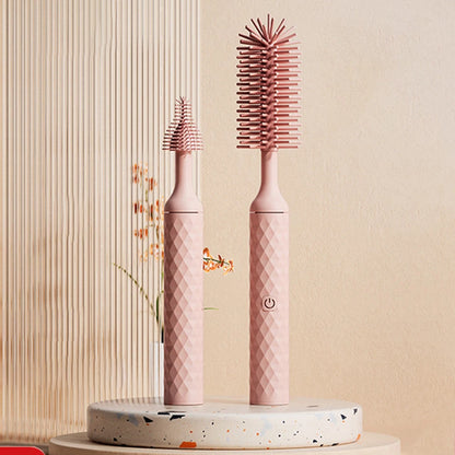 Electric Bottle Brush Waterproof 360 Degree Rotating Long Handled Silicone Straw Pacifier Cleaning Brush Bay