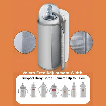 Rechargeable Baby Bottle Warmer with Temperature Display Warmer Sleeve Feeding Accessories