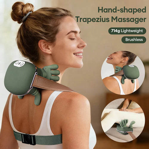 Neck Shoulder Massager N7 Kneading Massager Shawl 3-Level Modes Neck Cervical Waist Leg Body Muscles Massage Pillow