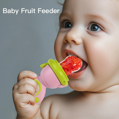 Rotating Push-type Food Grade Silicone Fruit and Vegetable Feeder
