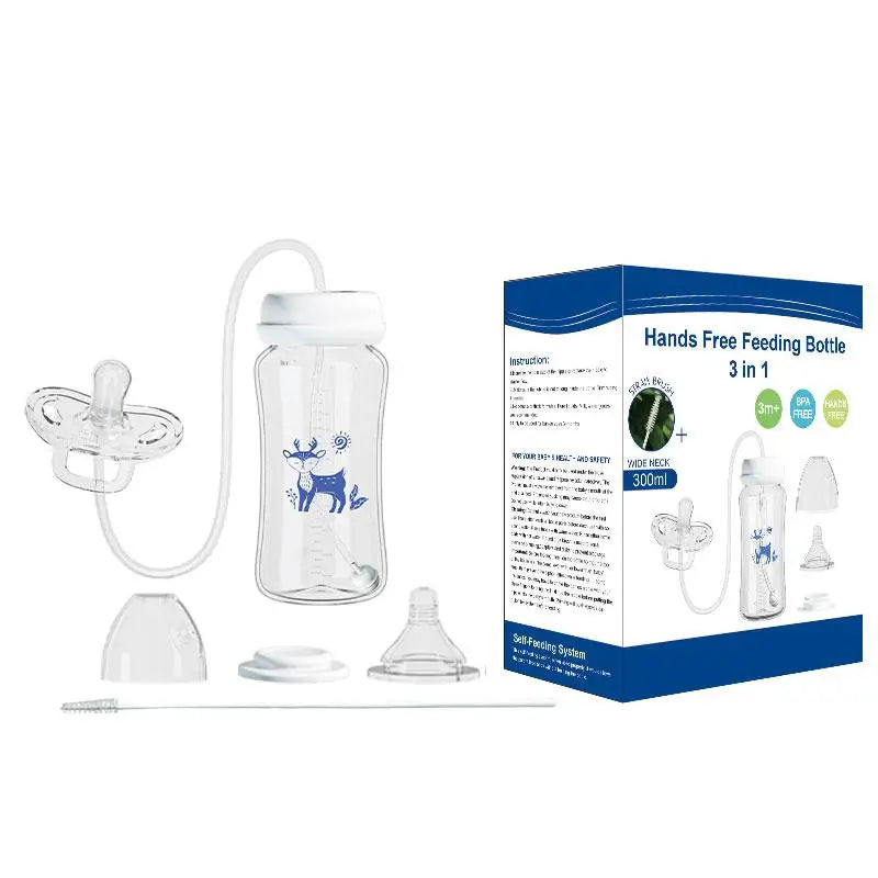Hands Free PP Baby Feeding Bottle with Tube Anti-Colic Nursing System, Bpa Free