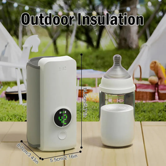 Rechargeable Baby Bottle Warmer with Temperature Display Warmer Sleeve Feeding Accessories