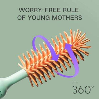 Electric Bottle Brush Waterproof 360 Degree Rotating Long Handled Silicone Straw Pacifier Cleaning Brush Bay