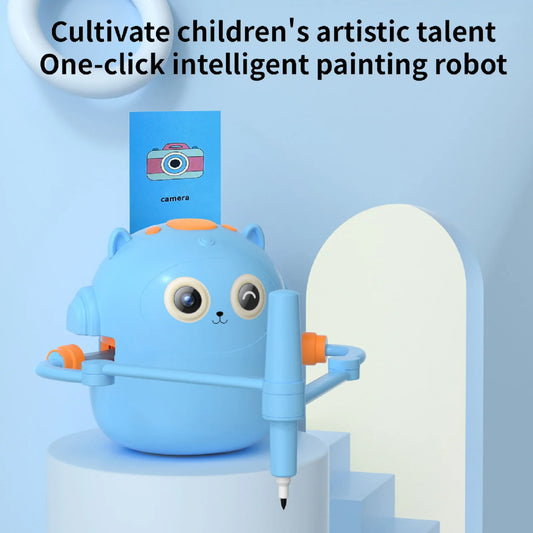 Interactive Educational Drawing Robot for Kids with 100 Cards Automatic Painting Robot Early Education Toy