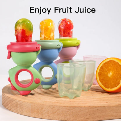 Rotating Push-type Food Grade Silicone Fruit and Vegetable Feeder