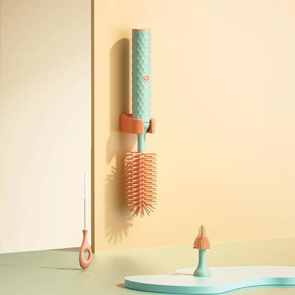 Electric Bottle Brush Waterproof 360 Degree Rotating Long Handled Silicone Straw Pacifier Cleaning Brush Bay